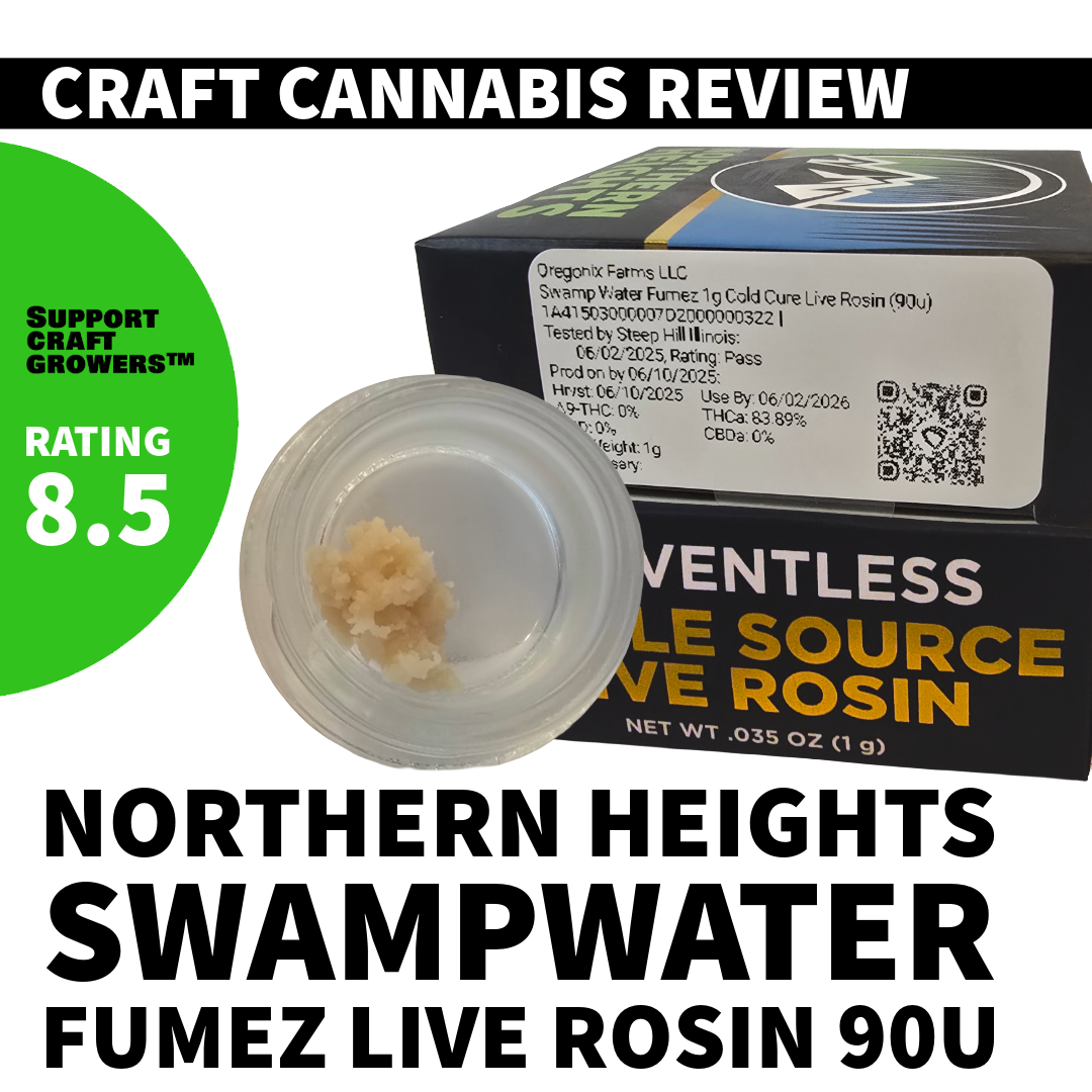 🔥Strain Review: Swampwater Fumez Solventless Live Rosin (90u) by Northern Heights 🔥